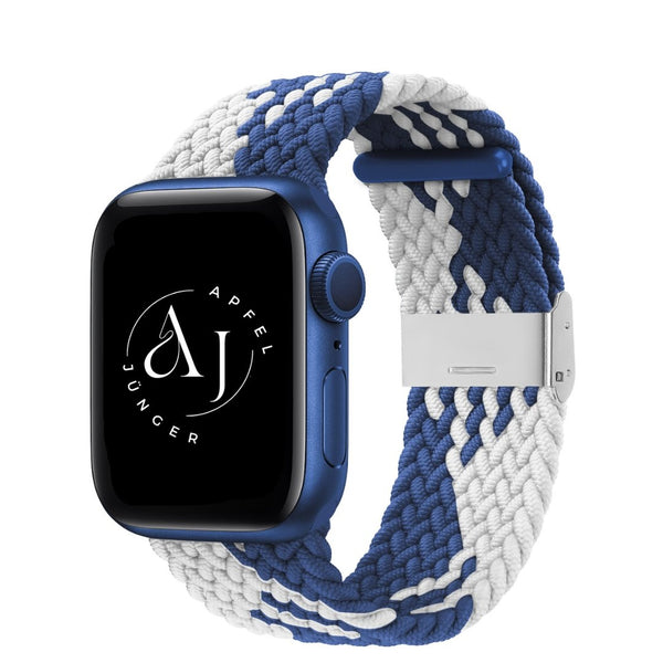 Apple Watch Nylonarmband Blau-Weiß