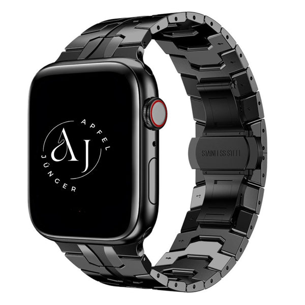 Apple Watch Edelstahl Armband Schwarz Rom Series 7
